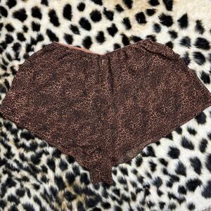 Sheer Leopard Lingerie Shorts M